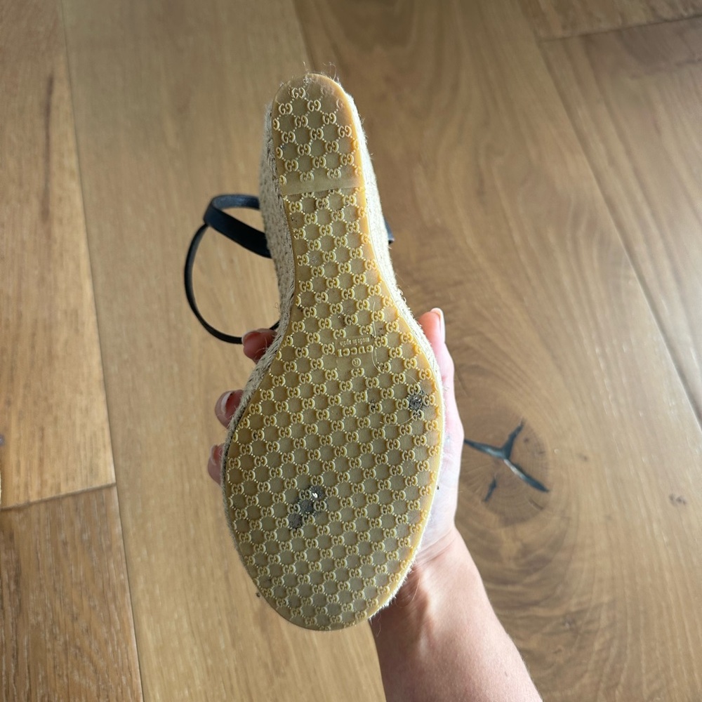 Authentic Gucci GG Canvas Wedge Espadrilles - Picture 7 of 9